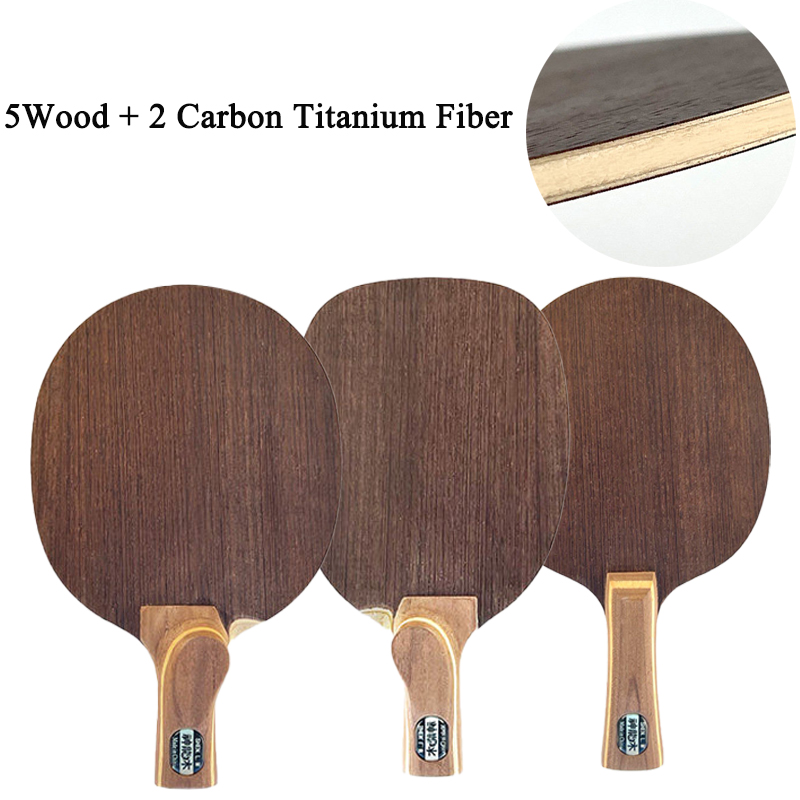 Table Tennis Paddle - Chinese/Japanse Penhold Tafeltennisbat 5 Hout 2
