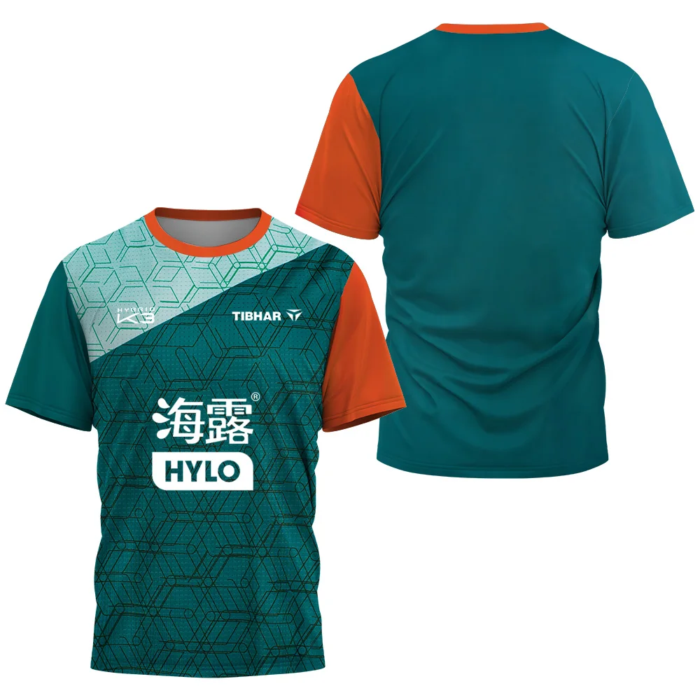 Table Tennis Training China - Felix Lebrun 3D-geprint, sneldrogend, ademend sport-T-shirt