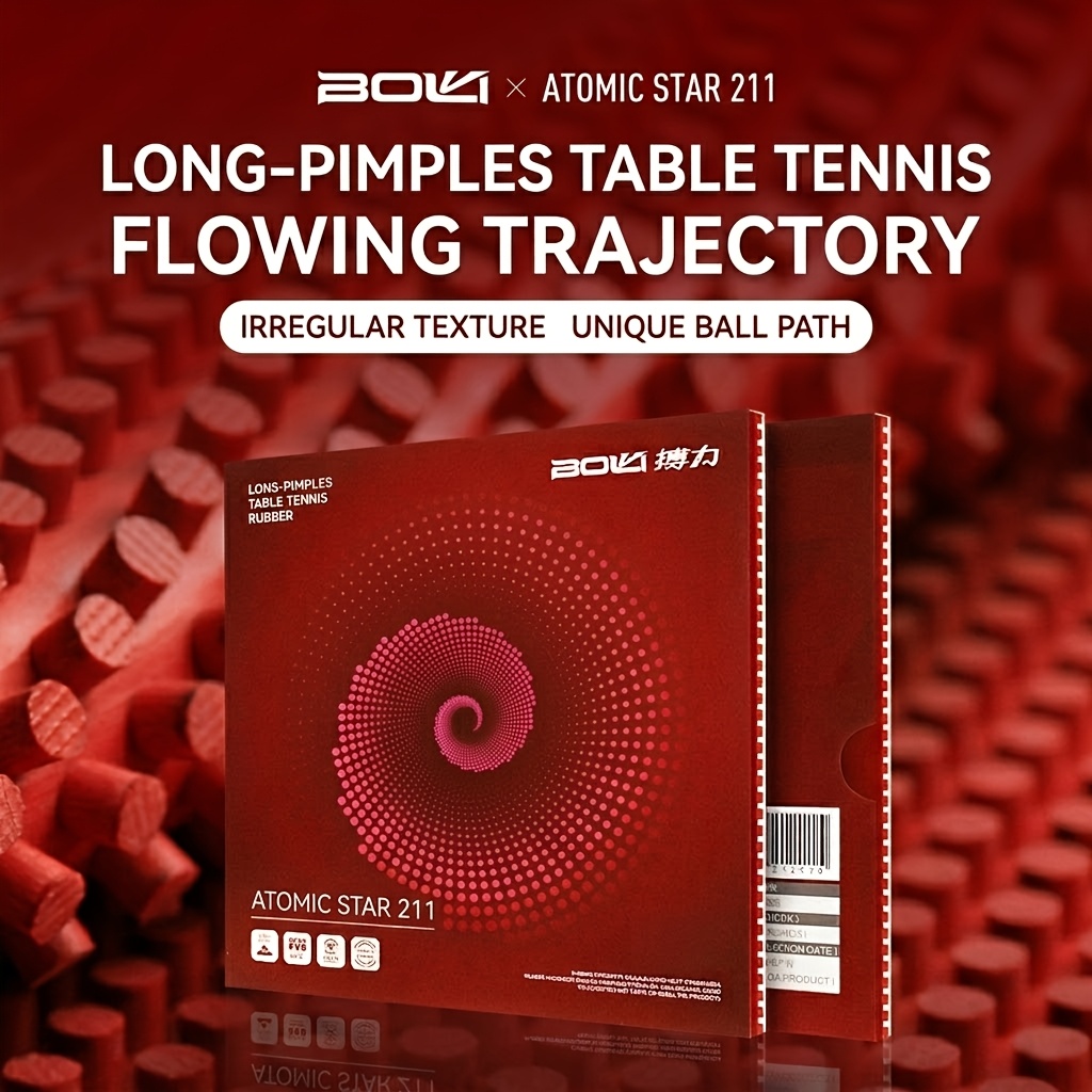 Table Tennis Rubber - Boli Tafeltennisrubber met lange noppen, rubber