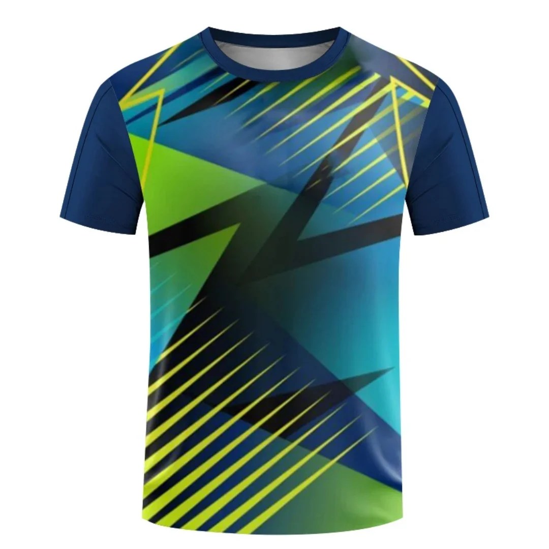 Table Tennis Training China - Nieuw populair badminton-tafeltennis 3D-geprint trainings-T-shirt, heren