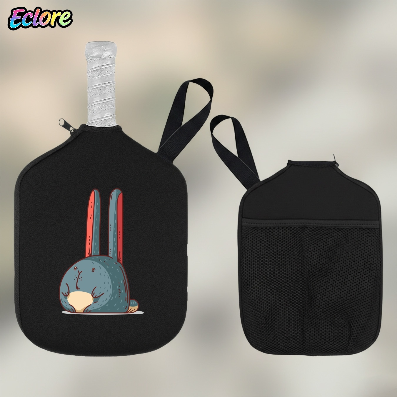 Table Tennis Paddle - Schattige konijnen-pickleball-paddle tas, duurzame cartoon racket