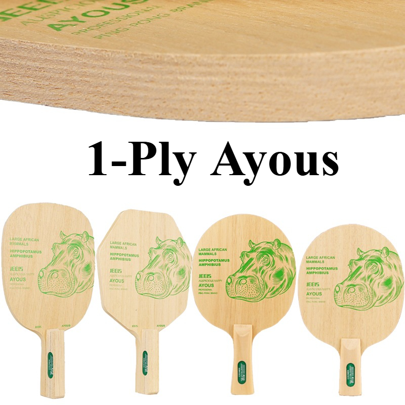JEELS Green Hippo 1 Ply Ayous  - Table Tennis Paddle recensie en prijs
