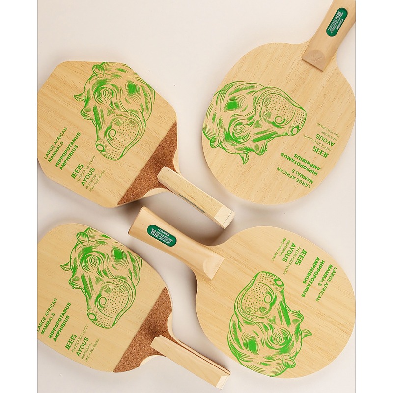 JEELS Green Hippo 1 Ply Ayous  - Table Tennis Paddle recensie en prijs