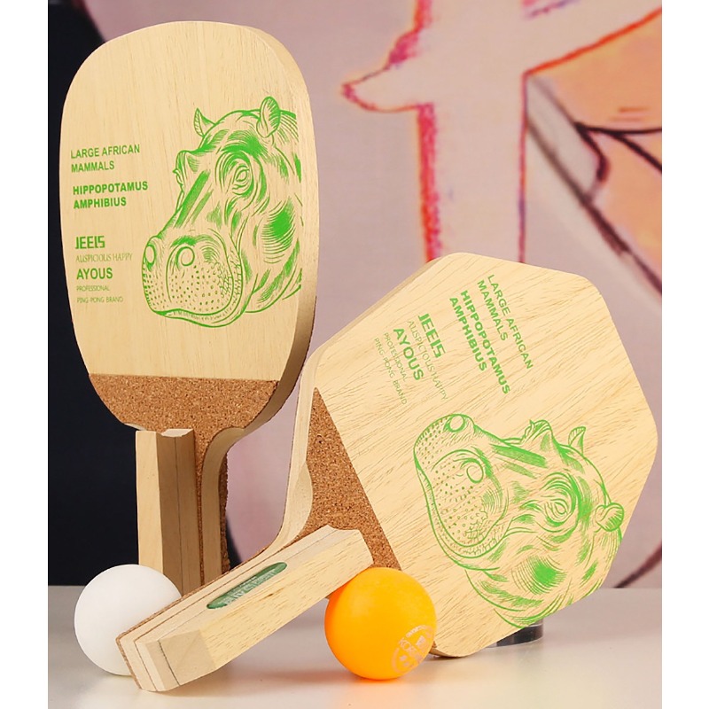 JEELS Green Hippo 1 Ply Ayous  - Table Tennis Paddle recensie en prijs