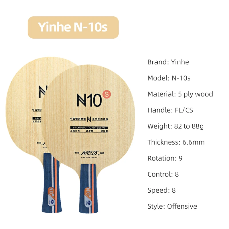 YINHE N10s Tafeltennisblad 5-l - Table Tennis Paddle recensie en prijs