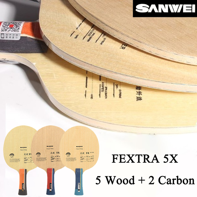 SANWEI FEXTRA 5X Blauw/Geel Ar - Table Tennis Paddle recensie en prijs